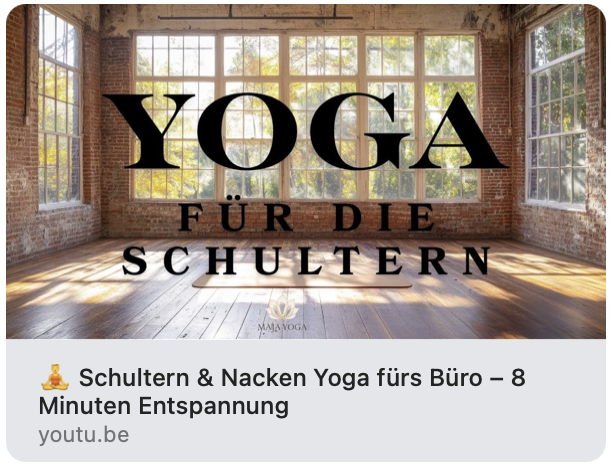 Yoga für die Schultern YouTube Verlinkung