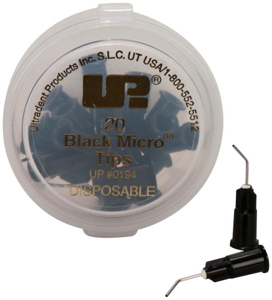 Black Micro Tip gebogen 22GA/0,7mm Pa 500
