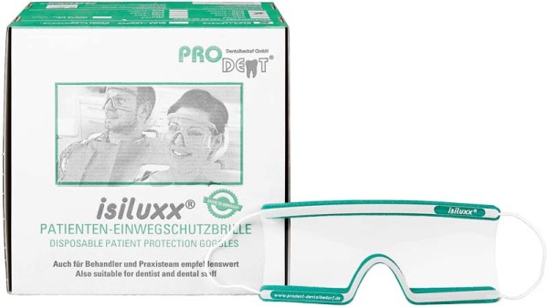 isiluxx Patienteneinwegschutzbrille pink klar Pa 40