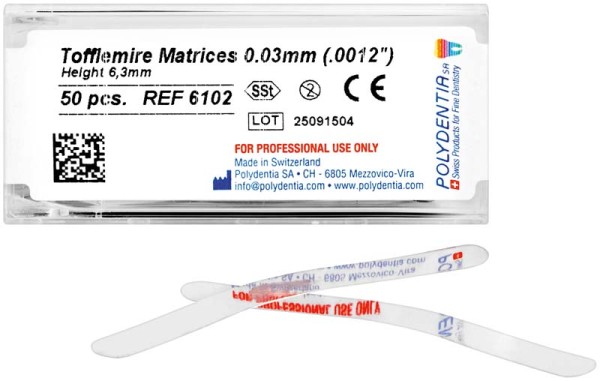 Tofflemire Matrizen 5,5mm 0,03mm Pa 50