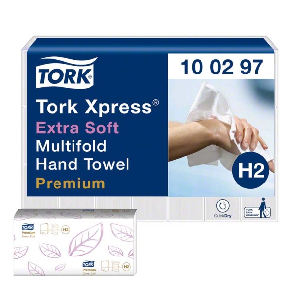 TORK® Xpress® extra weiche Multifold (Interfold) Handtücher H2 System
