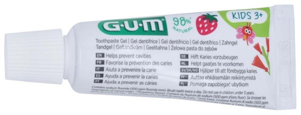 GUM Kids 3+ Jahre Erdbeere Zahngel Tube 12ml